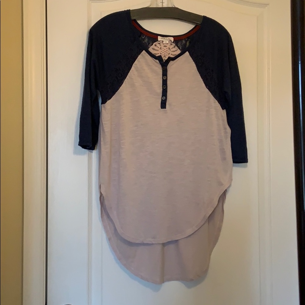 Women’s High Low 1/4 Sleeve